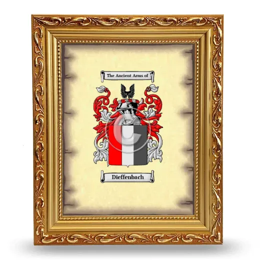 Dieffenbach Coat of Arms Framed - Gold
