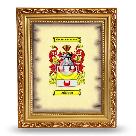 Difilippo Coat of Arms Framed - Gold