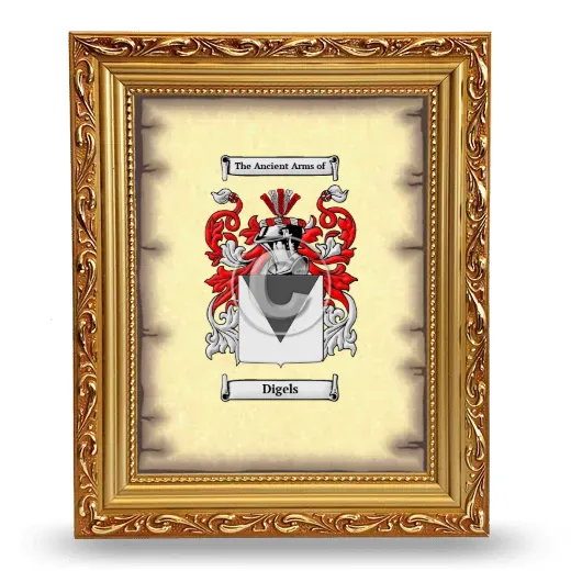 Digels Coat of Arms Framed - Gold