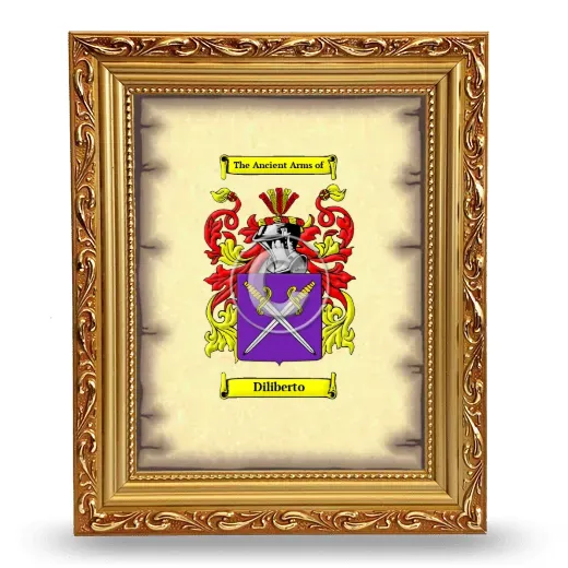 Diliberto Coat of Arms Framed - Gold