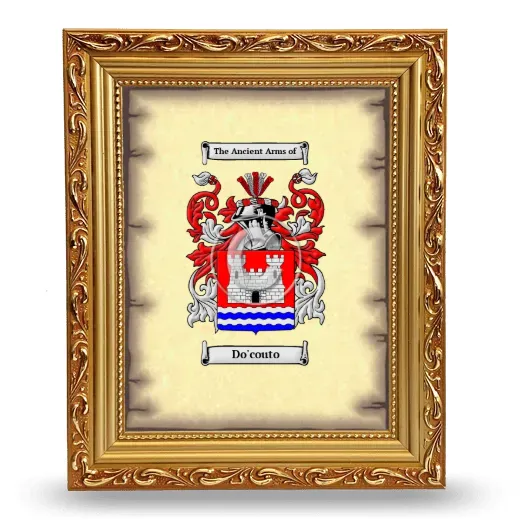 Do'couto Coat of Arms Framed - Gold