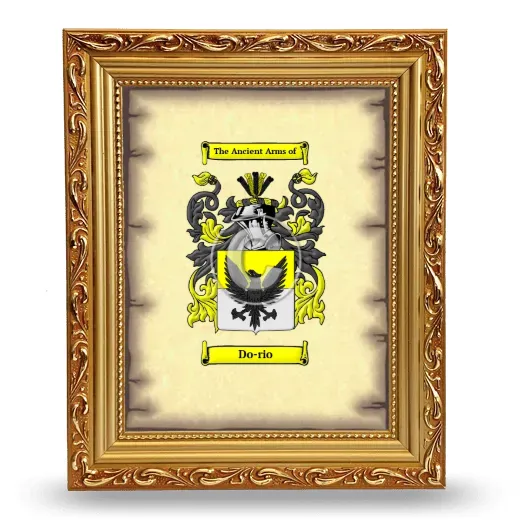 Do-rio Coat of Arms Framed - Gold
