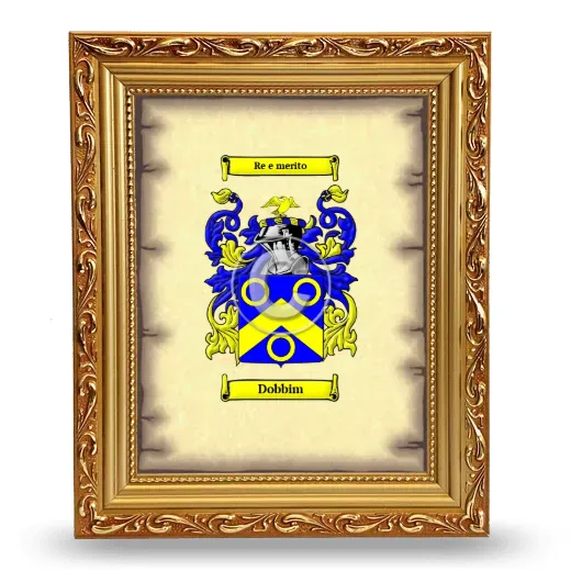 Dobbim Coat of Arms Framed - Gold