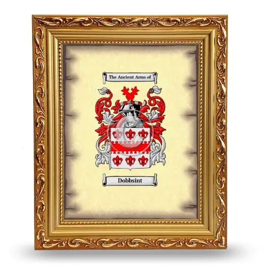 Dobbsint Coat of Arms Framed - Gold