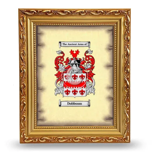 Dobbsum Coat of Arms Framed - Gold