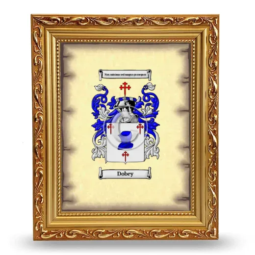 Dobey Coat of Arms Framed - Gold