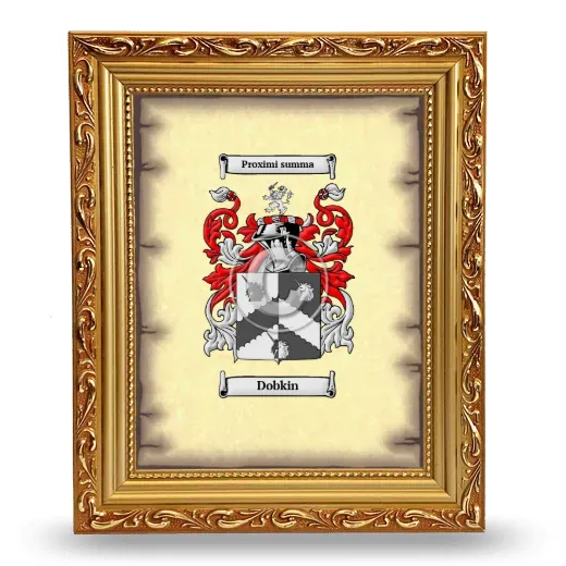 Dobkin Coat of Arms Framed - Gold