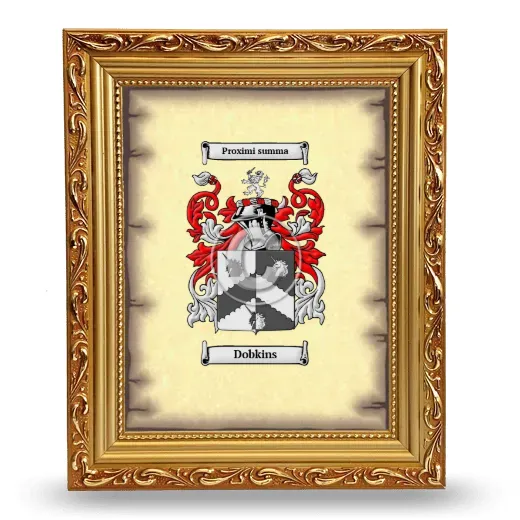 Dobkins Coat of Arms Framed - Gold