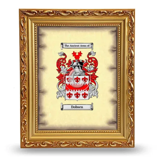 Dobsen Coat of Arms Framed - Gold