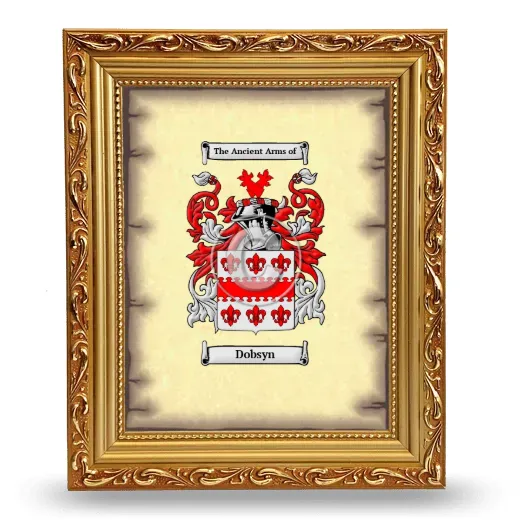 Dobsyn Coat of Arms Framed - Gold