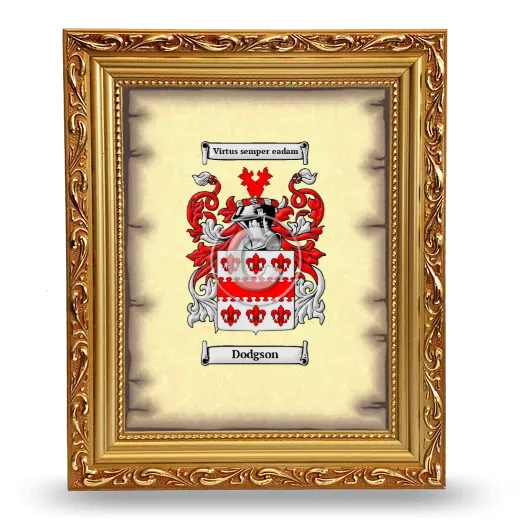 Dodgson Coat of Arms Framed - Gold
