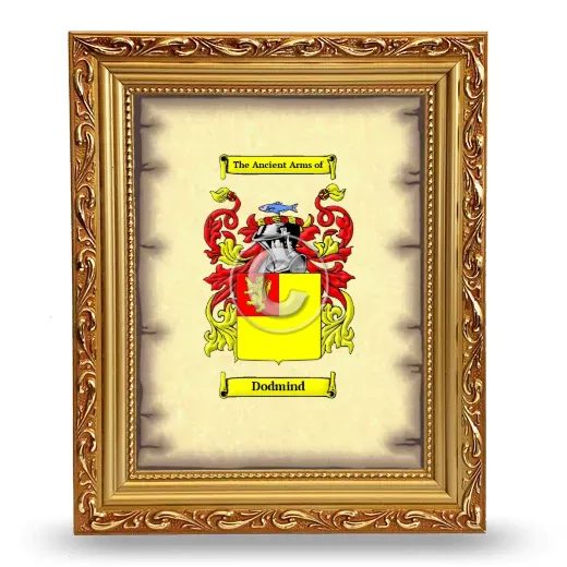 Dodmind Coat of Arms Framed - Gold