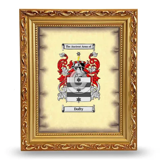 Dofty Coat of Arms Framed - Gold
