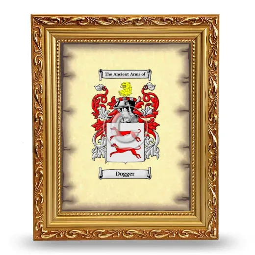 Dogger Coat of Arms Framed - Gold
