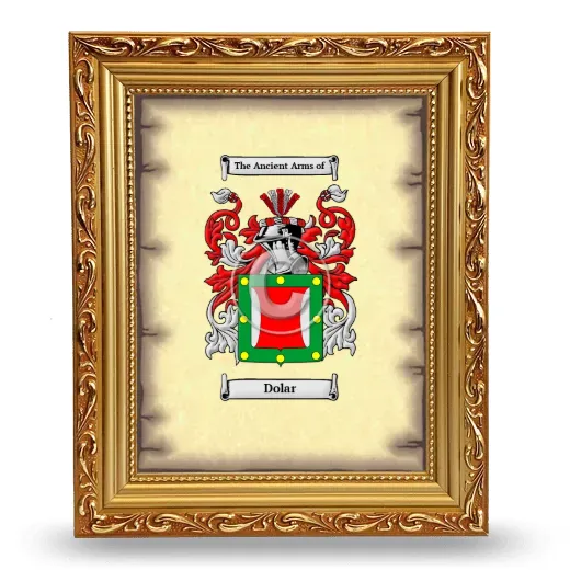 Dolar Coat of Arms Framed - Gold