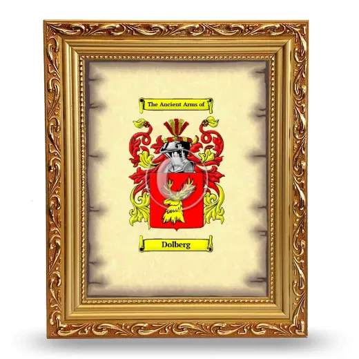 Dolberg Coat of Arms Framed - Gold
