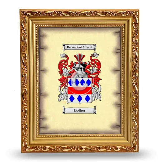 Dollen Coat of Arms Framed - Gold