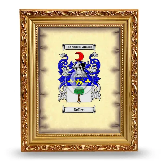 Dollen Coat of Arms Framed - Gold