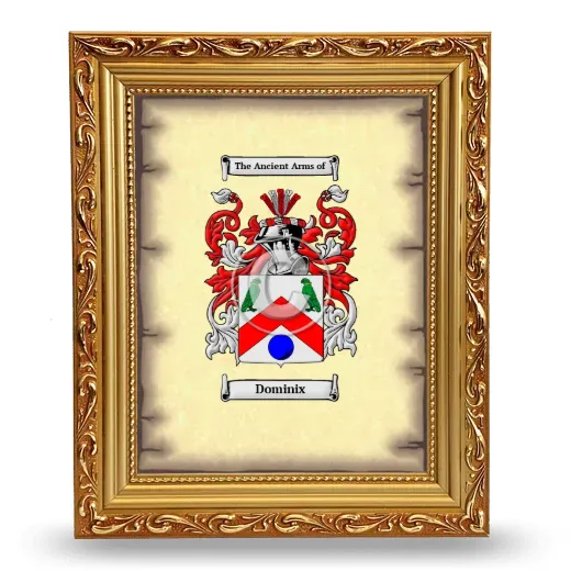 Dominix Coat of Arms Framed - Gold