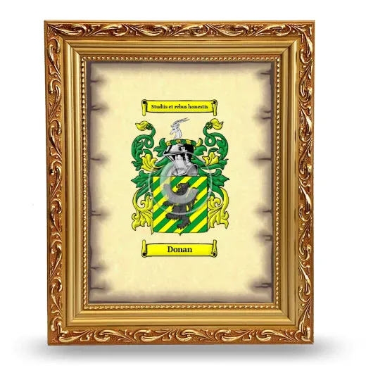 Donan Coat of Arms Framed - Gold