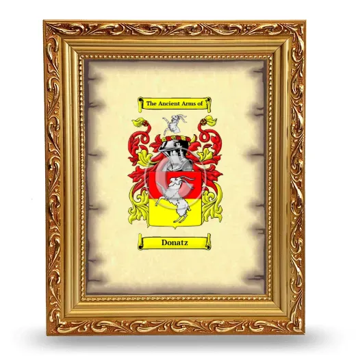 Donatz Coat of Arms Framed - Gold