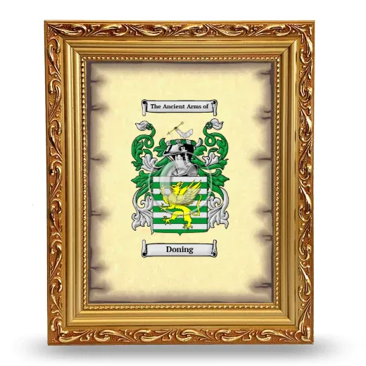 Doning Coat of Arms Framed - Gold