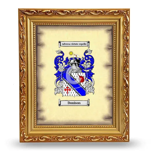 Donison Coat of Arms Framed - Gold