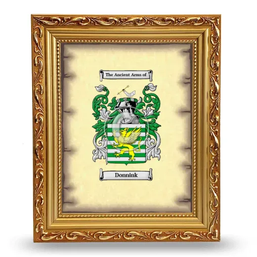 Donnink Coat of Arms Framed - Gold