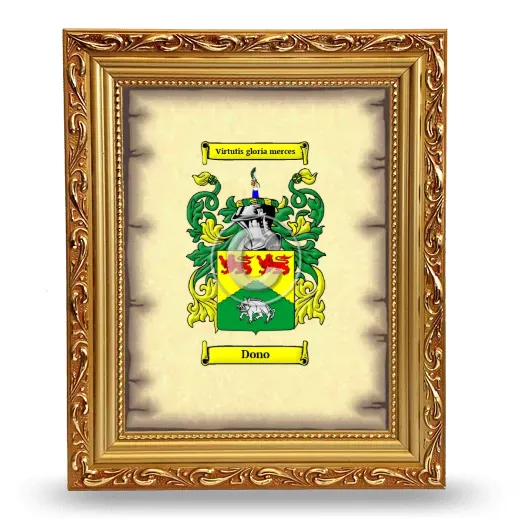 Dono Coat of Arms Framed - Gold