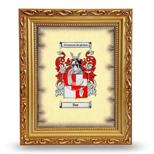 Dor Coat of Arms Framed - Gold