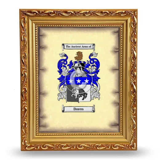 Doren Coat of Arms Framed - Gold