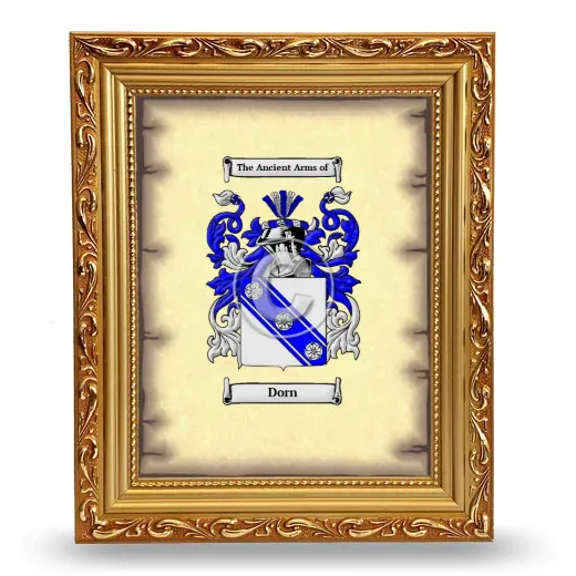 Dorn Coat of Arms Framed - Gold