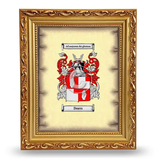 Dorrs Coat of Arms Framed - Gold