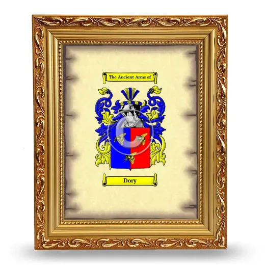 Dory Coat of Arms Framed - Gold