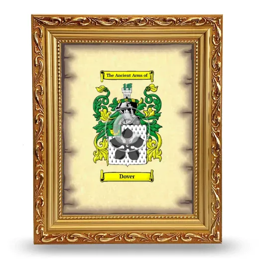 Dover Coat of Arms Framed - Gold