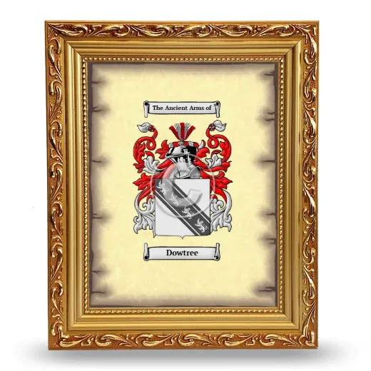 Dowtree Coat of Arms Framed - Gold
