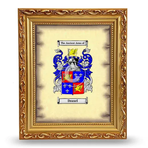 Draxel Coat of Arms Framed - Gold