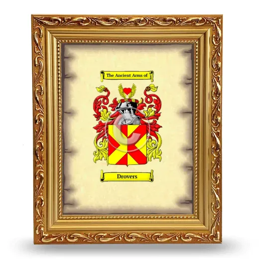 Drovers Coat of Arms Framed - Gold