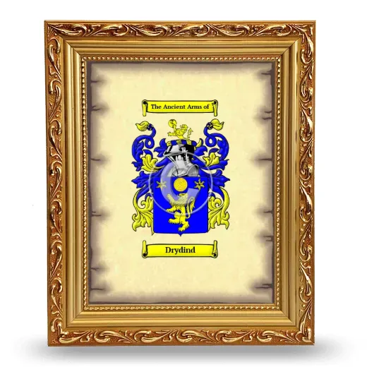 Drydind Coat of Arms Framed - Gold