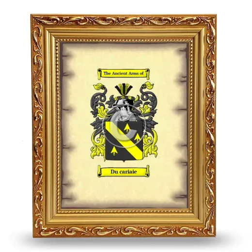 Du cariaie Coat of Arms Framed - Gold