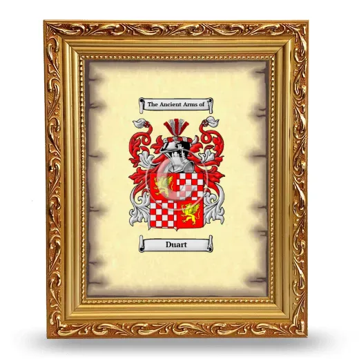 Duart Coat of Arms Framed - Gold