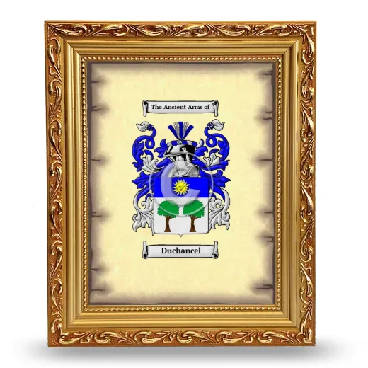 Duchancel Coat of Arms Framed - Gold