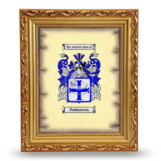Dudmaston Coat of Arms Framed - Gold