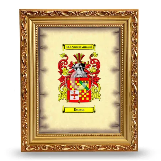 Duena Coat of Arms Framed - Gold