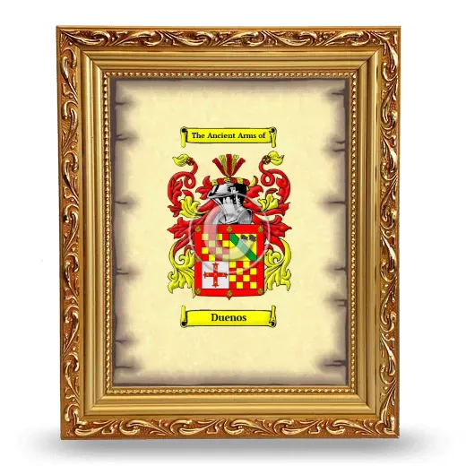 Duenos Coat of Arms Framed - Gold