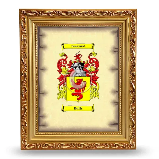 Duffs Coat of Arms Framed - Gold