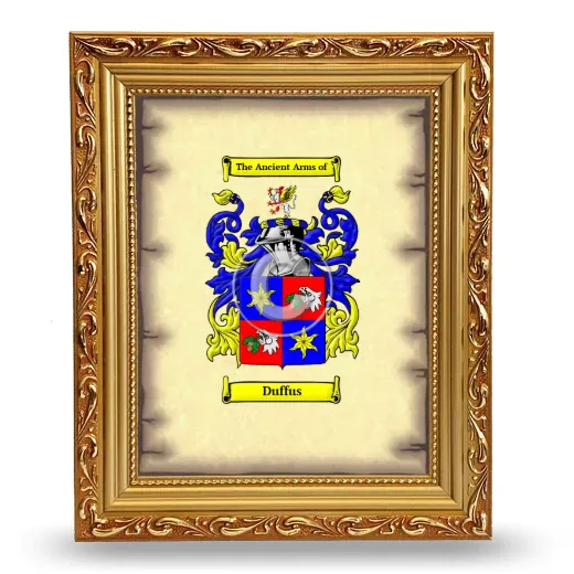 Duffus Coat of Arms Framed - Gold