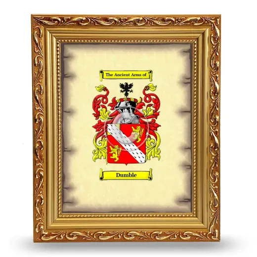 Dumble Coat of Arms Framed - Gold