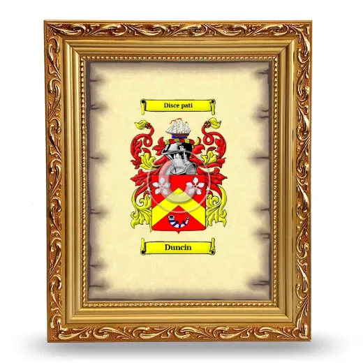 Duncin Coat of Arms Framed - Gold