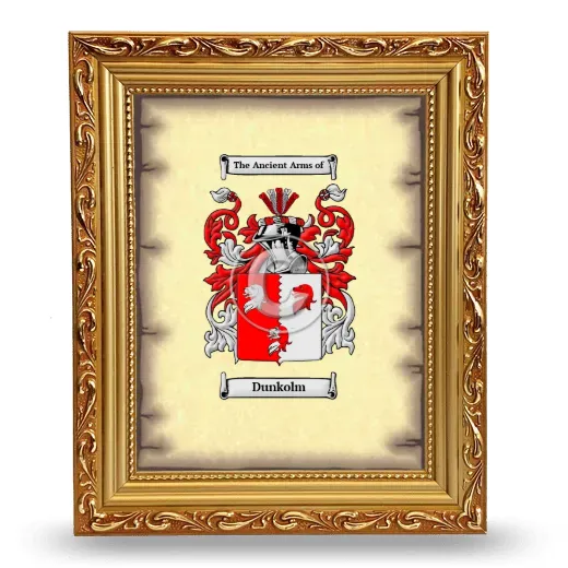 Dunkolm Coat of Arms Framed - Gold